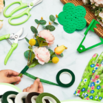 Rose Thorn Stripper, Tape, And Glove Set With Floral Pattern