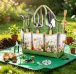 Heavy-Duty Gardening Hand Tool Set With Tote Bag, Apron, And Gloves - Image 2
