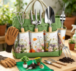 Heavy-Duty Gardening Hand Tool Set With Tote Bag, Apron, And Gloves