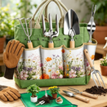 Heavy-Duty Gardening Hand Tool Set With Tote Bag, Apron, And Gloves