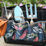 Floral-Pattern Gardening Tool Tote Bag—Gift For Women
