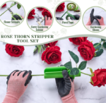 Rose Thorn Stripping Kit With Tape, Pruning Shears, And Gloves - Image 2